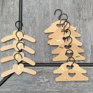 Source Unknown Wooden Heart Hangers - Natural and Black